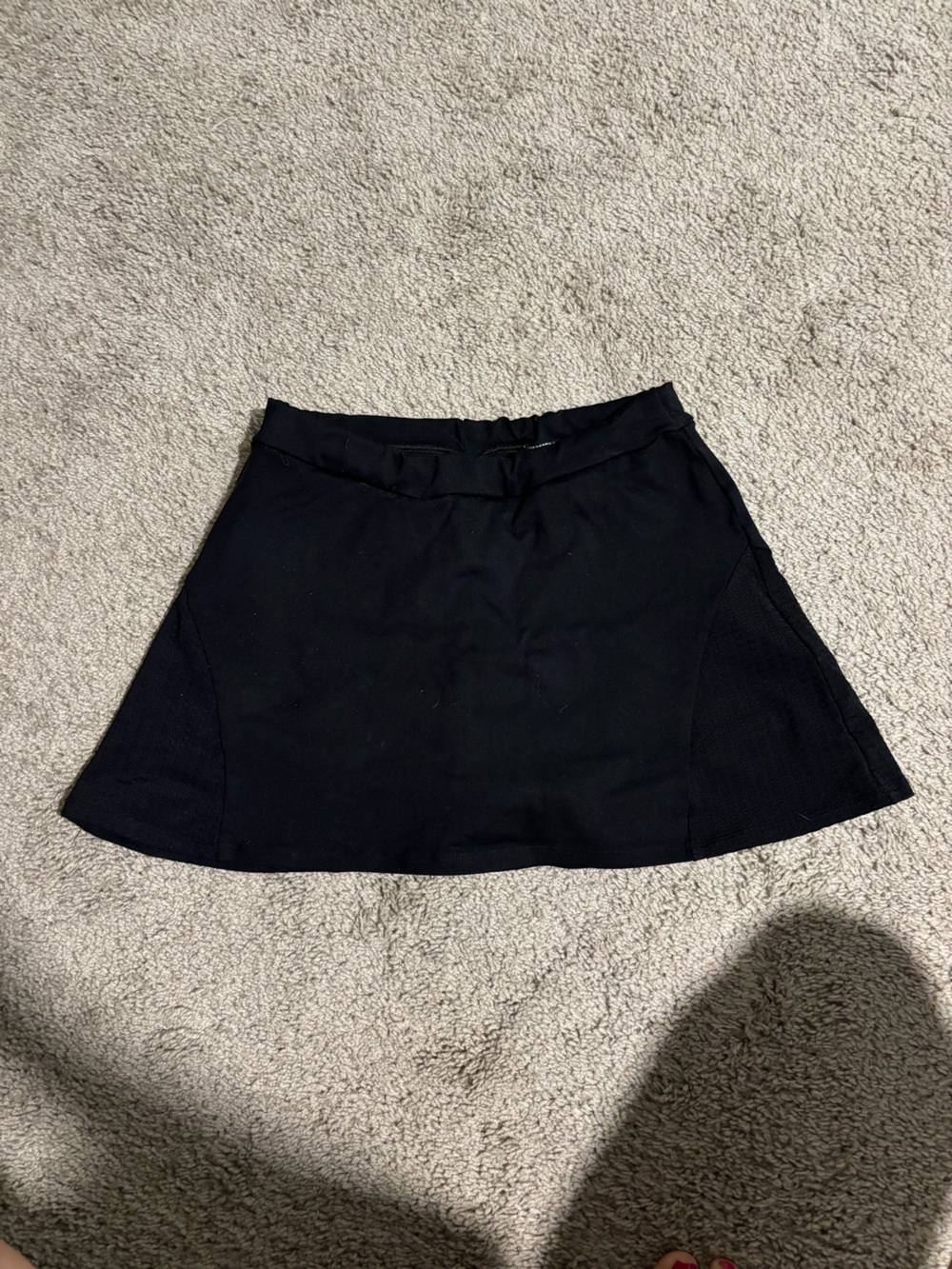 Black Tennis Skirt with Subtle Paneling